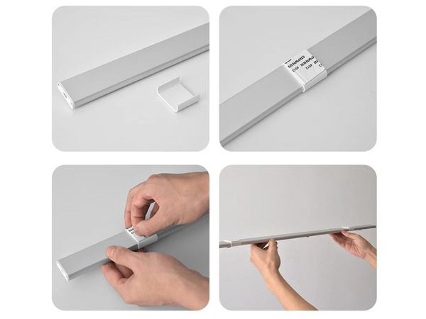 Lampka samoprzylepna listwa podszafkowa usb 30cm klips do szafy czujnik