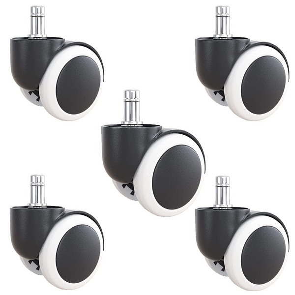 Rubber swivel chair castors 5pcs