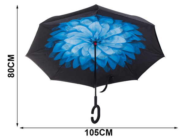 Vihmavari ümberpööratud kokkupandav vihmavari ümberpööratud tugevad traadid kindel seisev vihmavari