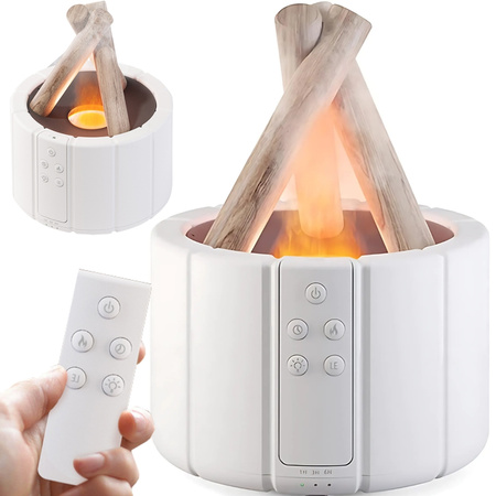 Humidificador de aire usb difusor led rgb chimenea aroma niebla fuego