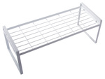 Metal shelf single tier kitchen organiser stand white for kitchen