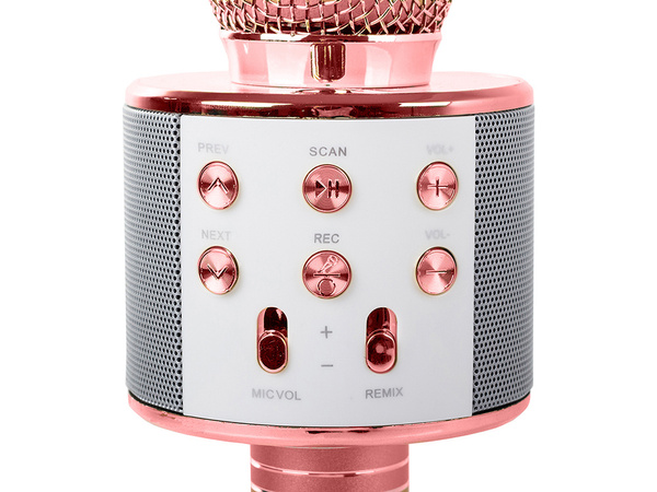 Vezeték nélküli mikrofon bluetooth karaoke hangszóró kerek tokkal különböző módok
