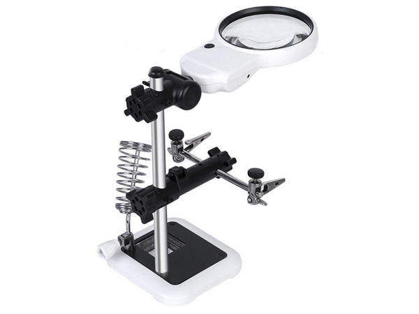 Kit de soldadura tercera mano lupa soporte led