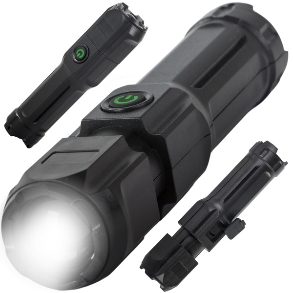 ÚJRATÖLTHETŐ TAKTIKAI LED FÁKLYA ZOOM XPE LED KATONAI ERŐS RENDŐRSÉG