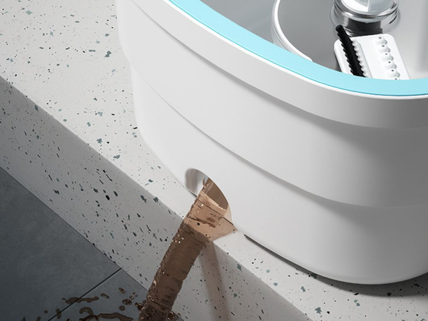 Mop rotatif 360° avec arrosage turbo pack arrosage rotatif 2 x microfibra