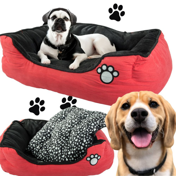 Pat de câine pluș pat de pat cu pull-out perna moale confortabil