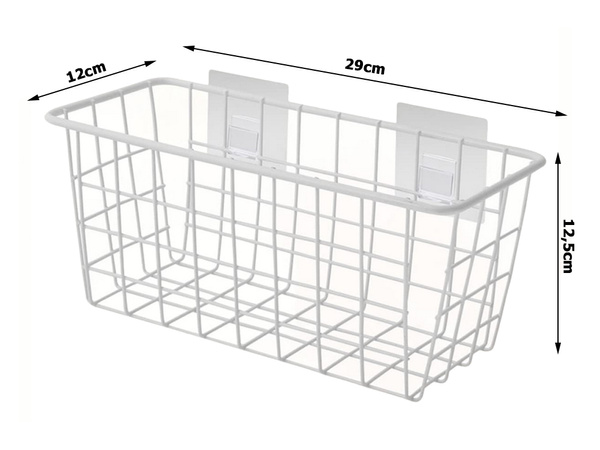 Cesta colgante organizador metálico estante colgante blanco fuerte
