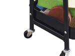 Estante de cocina armario de baño con ruedas estante de metal tres niveles 3