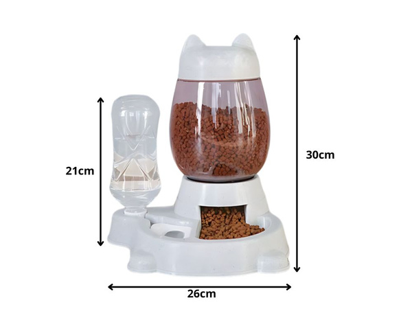 Distributeur de nourriture et d'eau pour chien distributeur automatique de gamelle pour chat conteneur 2en1