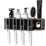 Toothpaste dispenser toothbrush holder hanging organiser with cups