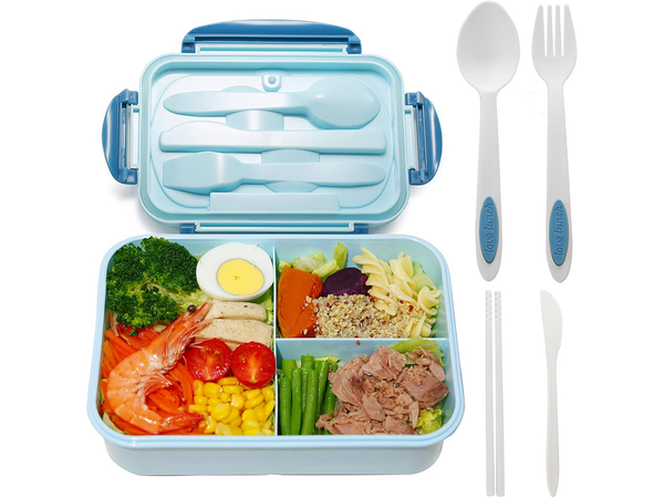 Lunchbox raňajkový box obedár s priehradkami príbory