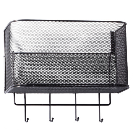 Coș de metal organizator ușă agățat raft cârlige