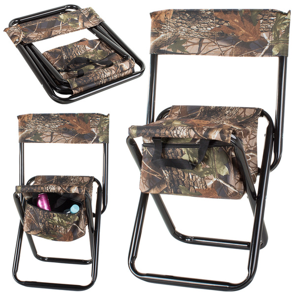 Fishing chair with backrest and carry bag