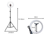 Led žiedas šviesos + telefono laikiklis + trikojis 100cm 3 atspalviai