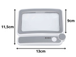 Illuminated reading magnifying glass 4x with led lighting
