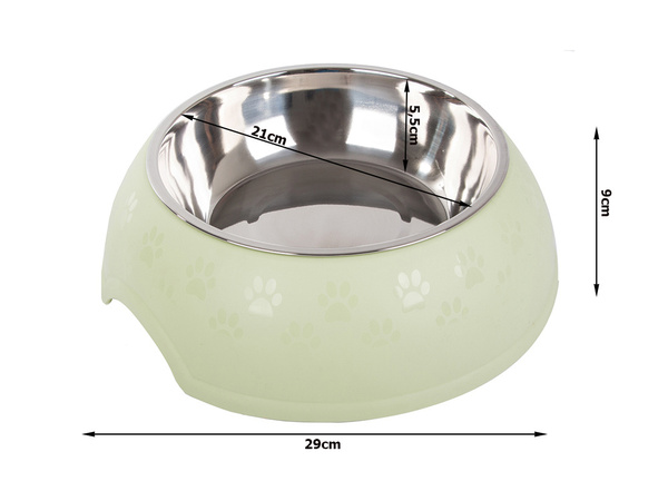 1200ml metal coupe d'alimentation chien cat large