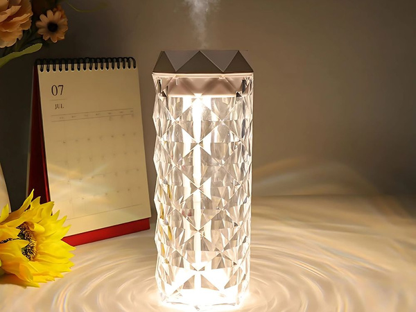 Zvlhčovač vzduchu difúzor aromaterapeutická hmla usb rgb kryštál