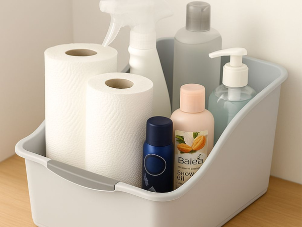 Organiseur de cuisine plastique contenant pour armoire à produits chimiques cuisine salle de bain