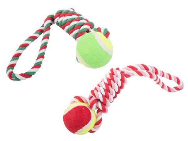 Juguete para perro tug cuerda fuerte pelota
