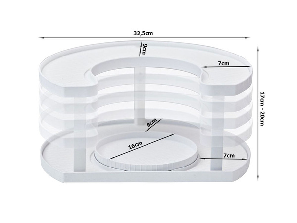 Bin organiser spice rack rotatable