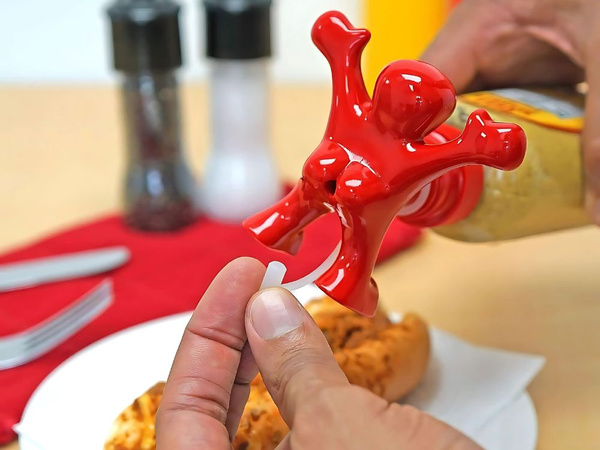 Naljakas kork inimese jaoks pudel kastmed koos stopper sir perky