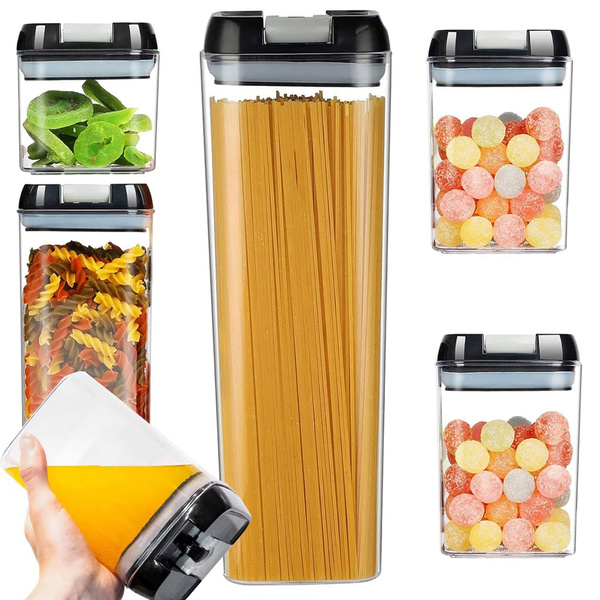Recipientes de cocina para alimentos para pasta recipiente con junta juego de 5 unidades