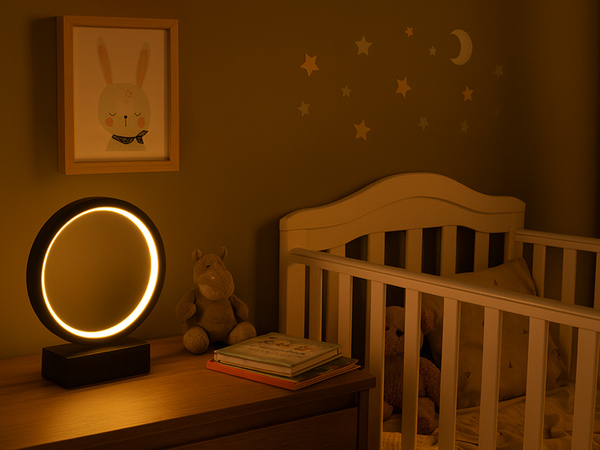 Nachtlampe tischlampe rund ring farbe kalt warm neutral regulierung