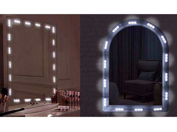 Led dressing table mirror lights make-up set 10 pcs usb 3 colours of light