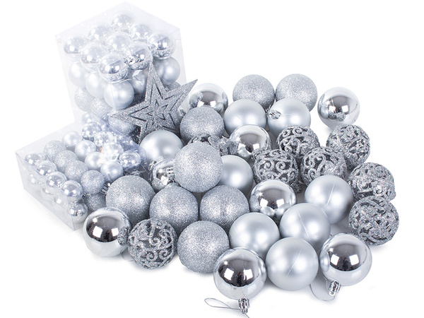 Ziemassvētku eglīšu galotnes 6/4/3 cm kit 100 gab.