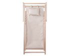 Wooden deckchair beach chairs folding garden cushion beach chair