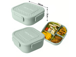 Lunchbox homemade breakfast container with compartments for breakfast and lunch, including cutlery