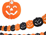 Guirlande décorative halloween citrouille/araignée papier long 3 mètres