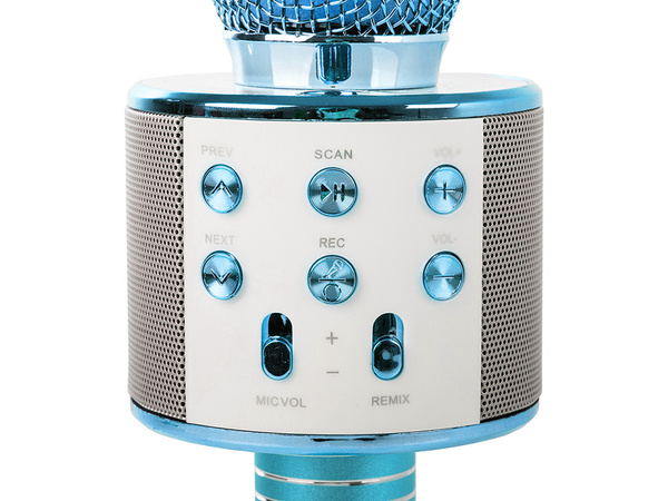 bluetooth belaidis mikrofonas karaoke garsiakalbis balso moduliatorius apvalus