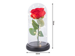 Everlasting rose in glass gift led luminous box