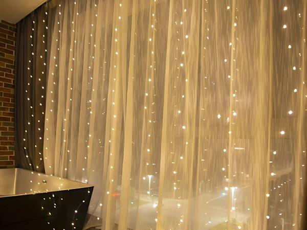 GUIRLANDE LUMINEUSE RIDEAU LUMINEUX 300 LED INTÉRIEUR CHAUD USB