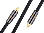 Optical cable 2m braided toslink digital hq gold plated terminals