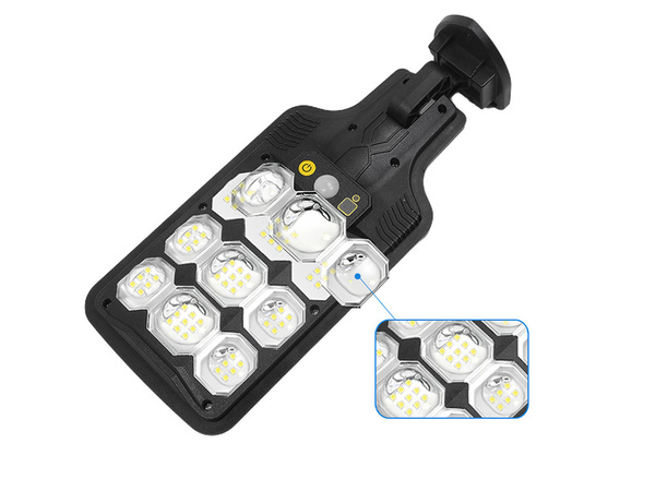 Outdoor solar led street lamp with motion and dusk sensor + remote control