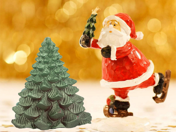 Vela arbol de navidad vela caja de navidad decorativa