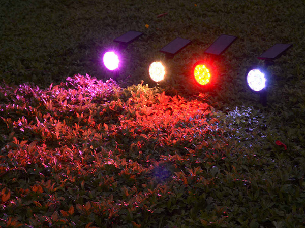 Lampa solarna rgb kolorowa ogrodowa świateczna