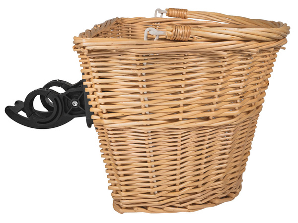 Suur jalgrattakorv punutud jalgrattakorv klõpsa juhtrauda ruumikas