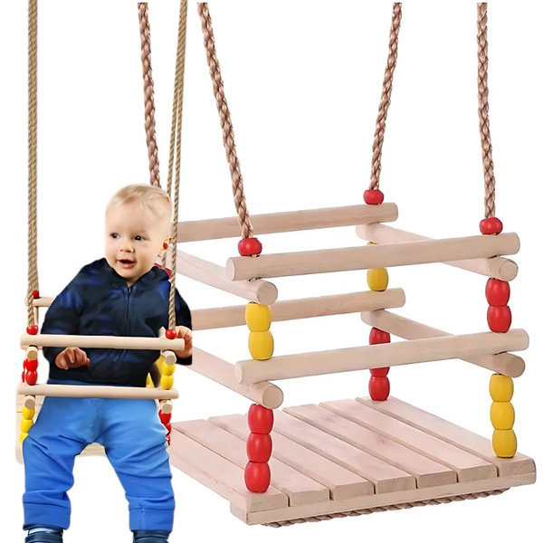 Detské záhradné hojdačky kreslo hojdacie kreslo drevené zábradlie pre záhradu domov