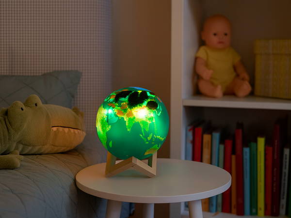 Lampe de nuit globe 3d rgb globe light avec télécommande 20 modes tactiles pour enfants