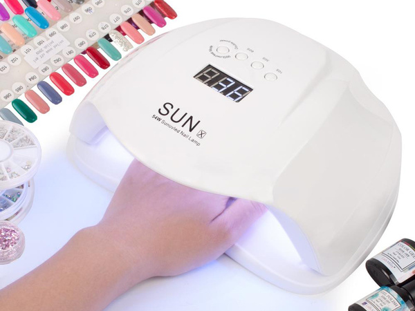 Lámpara de uñas 36 led uv 54w híbridos geles