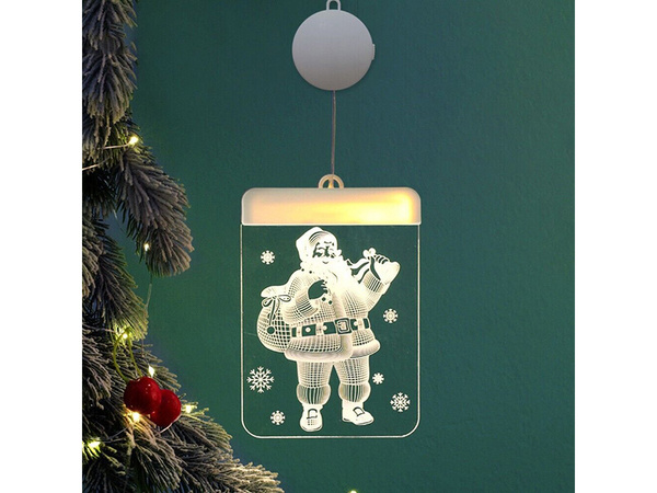 3d vidriera decoración luces de navidad