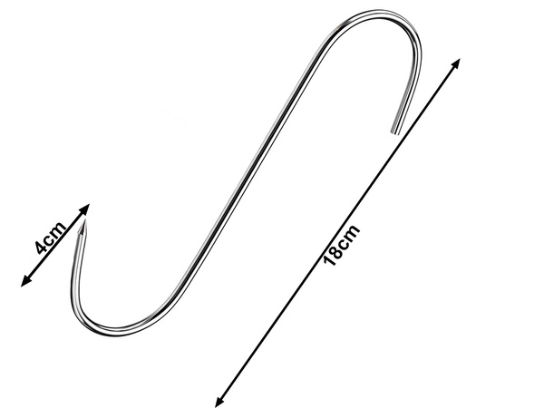 Wursträucherhaken 10 stk. Gross stahl
