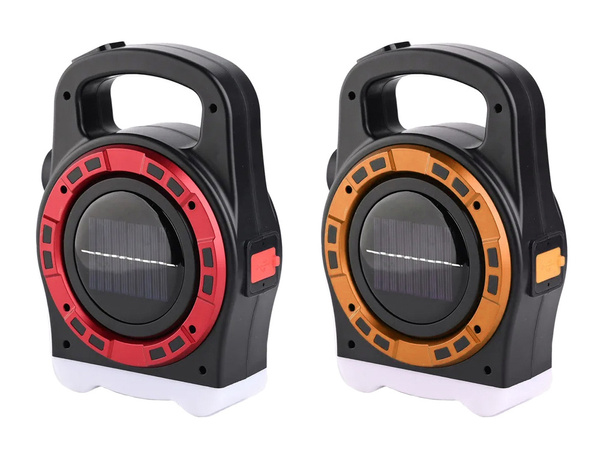 Solar torch portable rechargeable led light powerbank reflector