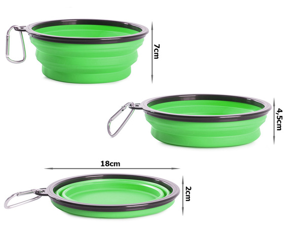 Silikonová skládací miska pro psy a kočky travel light 800ml