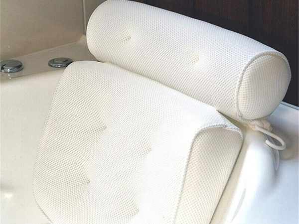 Kádpárna tapadókorongokkal otthoni spa fejtámla puha horoggal