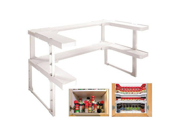 Bin organiser kitchen cupboard shelf