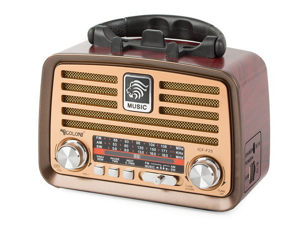 Retro kuchynské mobilné rádio fm am bluetooth usb dobíjacia anténa